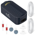 Pawfly Aquarium Air Pump, 110 GPH Air Pump for Fish Tank up to 160 Gallons, Ultra Quiet Adjustable Oxygen Pump with Airline Tubing, Air Stone & Check Valve, Aerator for Fish - size: 5 W (up to 160 Gallons)