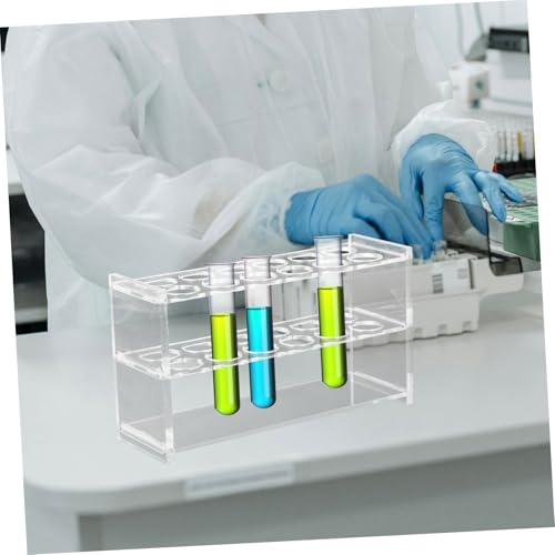 PRETYZOOM 6holes Test Tube Holder Organizer Slot Acrylic Rack for Tubes Lightweight and Portable Storage for Lab Use Secure and Sturdy Design to Prevent Spills