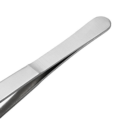 uxcell 10-Inch Stainless Steel Tweezers with Curved Serrated Tip Daily Garden Tool - size: 10 Inch, Curved Tip
