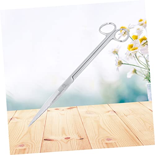 25CM Stainless Steel Aquarium Scissors Long Handle Straight Trimming Shears for Aquatic Plants Mirror Polished Suitable for Freshwater and Saltwater Use