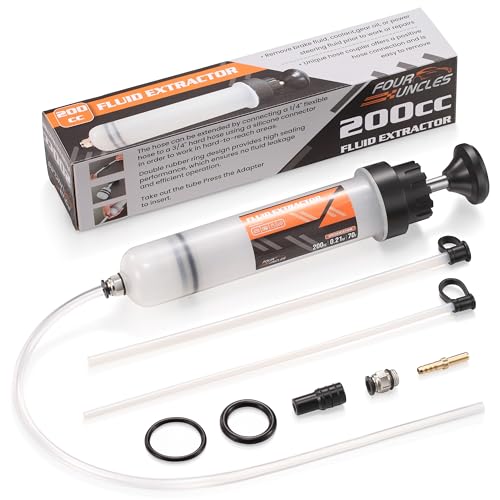 FOUR UNCLES Fluid Extractor & Filling Pump for Easy Oil Change - size: 200cc(58cm hose)
