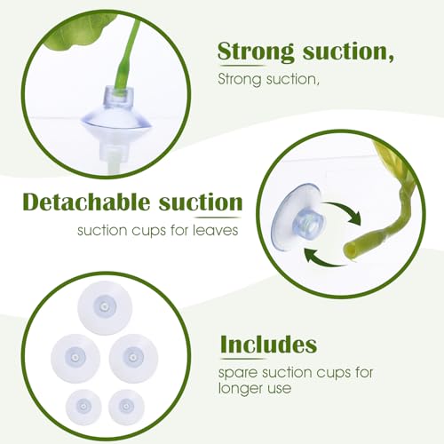 Ouligay 5 Pack Betta Fish Hammock Soft Betta Leaf Hammock for Aquarium Acrylic Plastic Plants Practical Resting Spot Beta Fish Tank Decoration for Sleeping Resting Hiding Playing, with Suction Cup