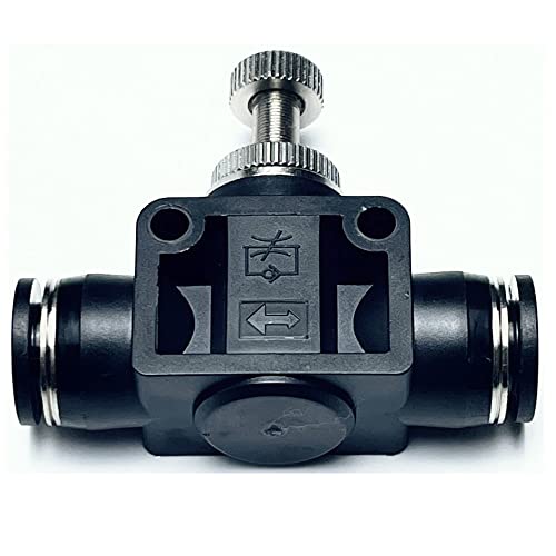 Pneumatic SCF Series 3/8 Inch Tube OD Air Flow Control Valve,Union Pneumatic Speed Control Flow Controller SCF-3/8(Pack of 2) Black - color: Black, size: 3/8" OD