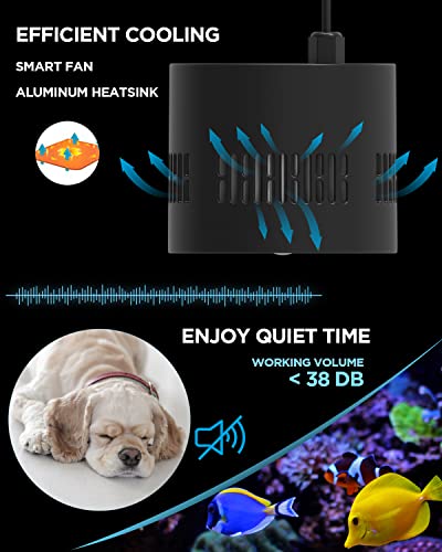 Lominie Aquarium LED Light, Reef Coral Light Saltwater Aquarium Light Full Spectrum with Remote Control Gooseneck for 10 Gallon Fish Tank - color: A120 Saltwater