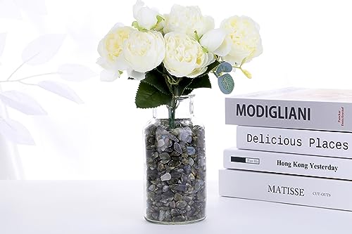 QINJIEJIE Labradorite Crystals Tumbled Chips Natural Stone Gravel Bulk Crushed Rocks Pieces Polished Quartz Stone 0.55Lbs Decorative Fish Tank Pebbles Vase Filler Irregular Shaped Gemstone - color: Grey Labradorite, size: 0.55 Pound