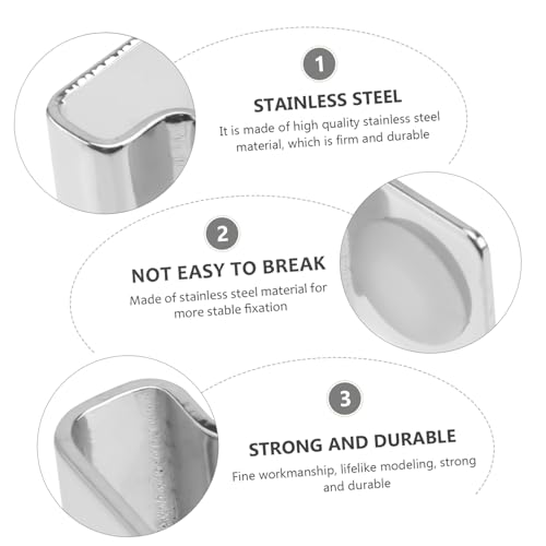 Stainless Steel Fish Tank Cover Brackets 4Pcs Aquarium Lid Clips Secure Support for 5mm Glass Aquarium Lid Fish Tank Accessories