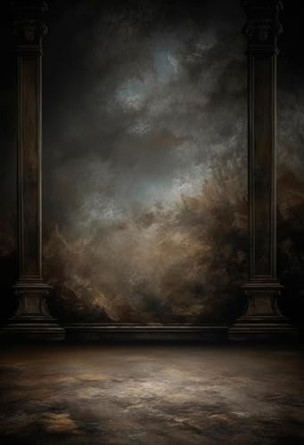 6x9ft Dark Vintage Photography Backdrops Portrait Photo Backdrop Wedding Bridal Show Birthday Background for Studio Props - color: LM-06101, size: 6x9ft