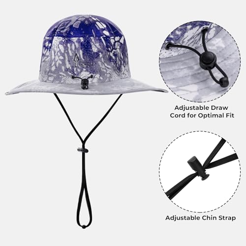KastKing Sol Armis UPF 50 Boonie Hat - Sun Protection Hat, Fishing Hat, Beach & Hiking Hat, Paddling - color: M: Prym1 Purple Fizz, size: Laser-vented Design
