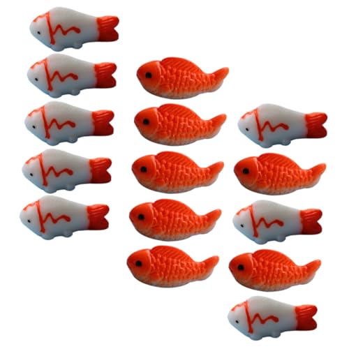 Cabilock 15pcs Miniature Aquarium Ornaments Realistic Resin Flowerpot Decor for Boys and Girls and Fish Tank Decoration Adorable Fish Figurines for Home and Garden Use