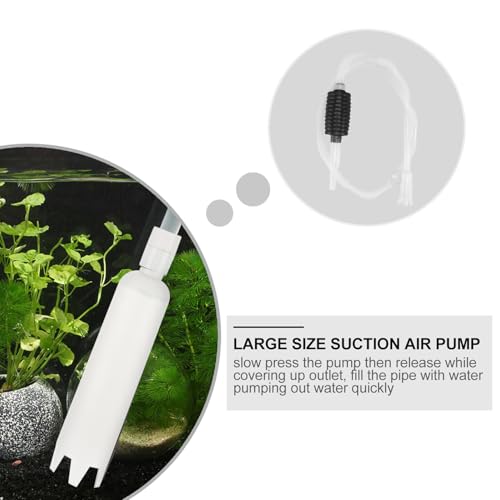 FRCOLOR Aquarium Water Changer and Gravel Vacuum Cleaner Siphon Tool Set with 12-in-1 Filter Media for Fish Tank Sand Washing and Manual Tank Cleaning