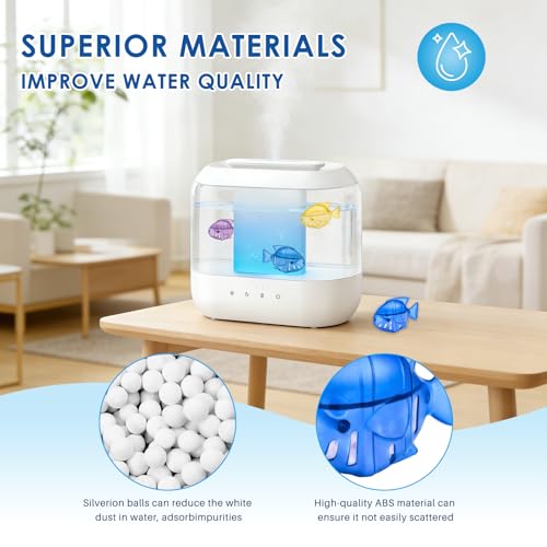 12 Pack Humidifier Cleaning Fish, Humidifier Cleaner for Most Humidifiers + Fish Tanks, Demineralization Cartridge to Purifie Water, Prevent Hard Water Build-Up, Reduce Scale to improve Humidification - color: Humidifier Cleaning Fish-12 Pack