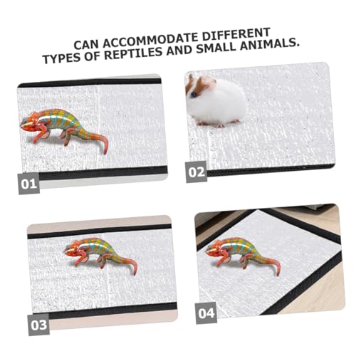 Toddmomy Reflective Insulation Pad Warming Mat for Food Heat Pad for Reptiles Tortoise Enclosure - size: 30.00X16.00X0.10CM