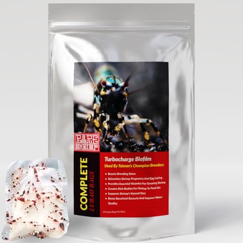 Aquarium Shrimp Culture Bag Lu Bao Ball - Premium Bio Bag Biofilm for Crystal Red, Caridina & Neocaridina Breeding - Natural Supplement 25 Pack - size: 1.25 Ounce (Pack of 25)
