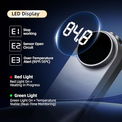 boxtech 300w Fish Tank Heater - Aquarium Heater with Led Digital Display, External Temperature Controller, Overheat Protection for 35 to 70 Gallon Tank - size: 300w for 35 to 70 gallon tank