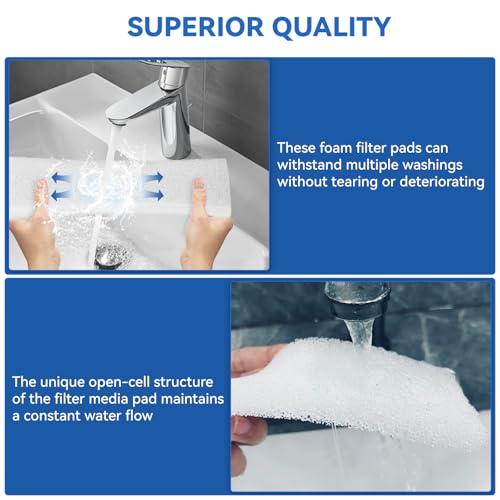 Aquarium Filter Bio Foam Pads Compatible with Fluval U4 Underwater Filter, A488 Replacement Filter Foam for Fish Tank, Filter Sponge Media for Freshwater and Saltwater Tanks, 4 Pack