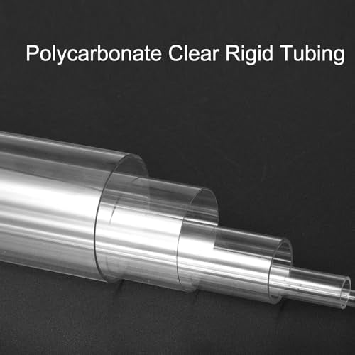 uxcell Rigid Round Clear Tubing 2mm(1/16") ID x 6mm(1/4") OD x 0.8Ft(250mm) Length Plastic Tube - size: 2mm x 6mm x 250mm