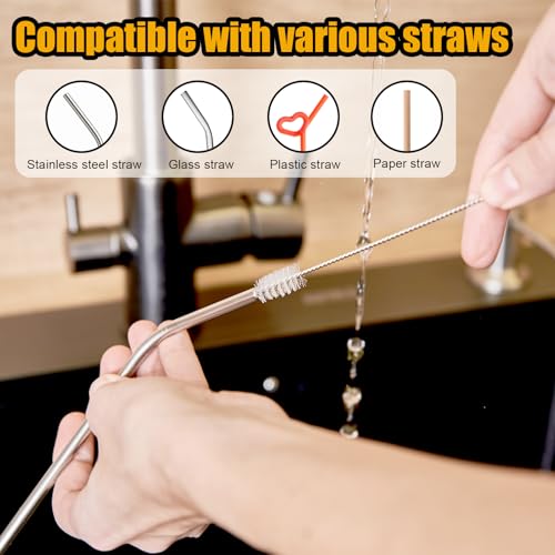 12pcs Crevice Cleaning Brush, Straw Cleaner Brush, Hard Bristle Grout Brushes for Home, Bathroom, Ktichen, Window and Corners