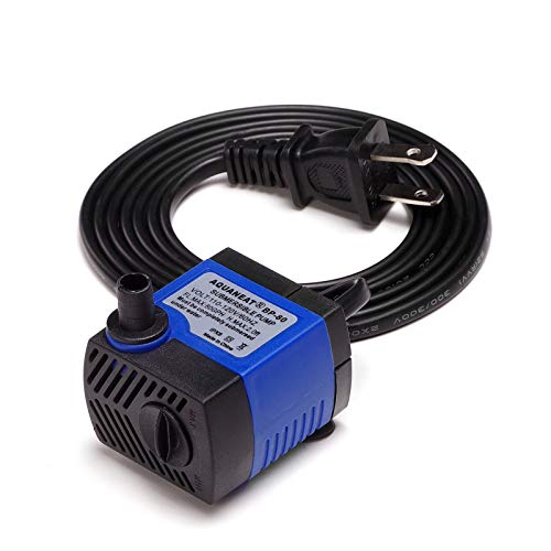 AQUANEAT Small Fountain Pump, 80 GPH Submersible Water Pump for Aquarium Fish Tank, Outdoor Water Fountain, Hydroponics, Pond Filter Pump - size: 80GPH