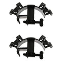 2pcs Aquarium Water Tube Clamp Adjustable Plastic Fish Tank Pipe Holder Fixed Clips(Black)