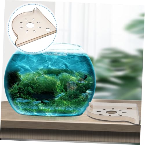 ibasenice Aquarium Storage Shelf Fish Tank Corner Rack Triangle Stand Plant Holder Fish Food Storage Small Space Organizer