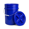 ePackageSupply 5 Gallon Bucket - Food Grade Bucket with Airtight Gamma Seal Screw-On Lid, BPA-Free, Heavy-Duty 90 Mil HDPE Plastic, Bulk Storage, Durable Container, Made in USA, Blue/Blue, 1 Pack - color: Blue/Blue, size: 1 Pack