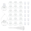 Pawfly 40 Pack Aquarium Suction Cups with Clips and Adjustable Zip Ties Cables Fish Tank Tools for Binding Moss Holding Airline Tubing Decorations Shrimp Nests and Reptile Hammocks