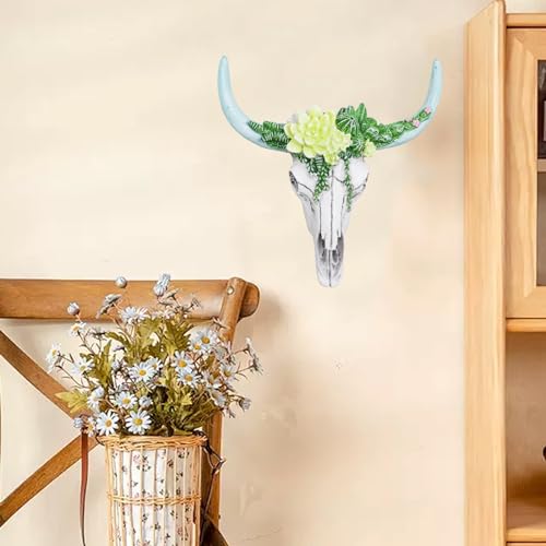 Oooct Bearded Dragon Tank Decor Accessories, Resin Cattle Skull Reptiles Hideouts Decorations, Decor Statue for Fish Aquarium Cave Landscape - color: B, size: Large