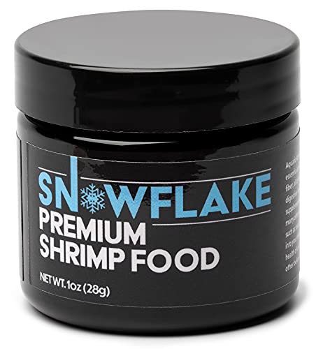 Aquatic Arts Shrimp Food Pellets for Freshwater Aquariums – Neocaridina & Sulawesi Diet, Large Snowflake Sinking Pellets for Live Aquarium Invertebrates, 1oz