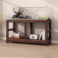 20 30 40 55 70 Gallon Long Aquarium Stand - Reptile Breeder Turtle Terrarium Stand Rack - 70cm Tall Aquarium Stand Furniture/Double Fish Tank Stand with Shelf（Brown-lxwxh-39.3x19.6x27.5）