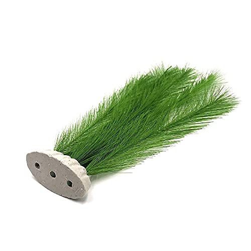 Norgail Aquarium Plastic Silk Plant Decorations Fish Tank Artificial Green Water Plants Made of Silk Fabrics, Safe for All Fish & Pets Large 3Pcs