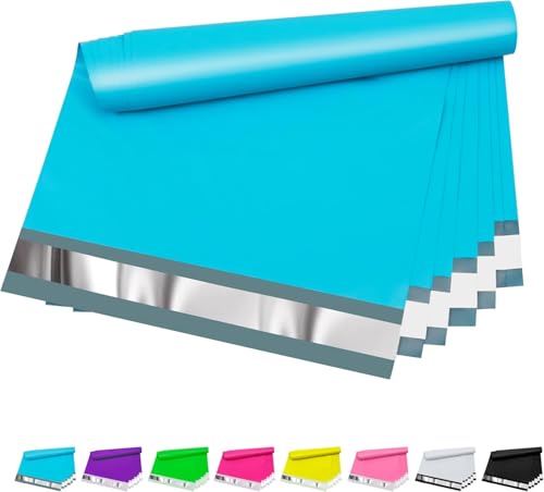 Poly Mailers 10x13 inch 200 Pcs, Blue Plastic Mailing Envelopes with 2.4mil Thickness, Waterproof and Tear-resistant Shipping Bags for Clothing, Tamper Proof Self-Seal Mailers Poly Bags - color: Blue, size: 10x13 Inch 200 Pcs