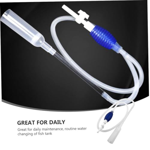 Fish Tank Siphon Cleaner Manual Pump Aquarium Gravel Vacuum Tool Medium Size Water Changer for Aquarium Maintenance