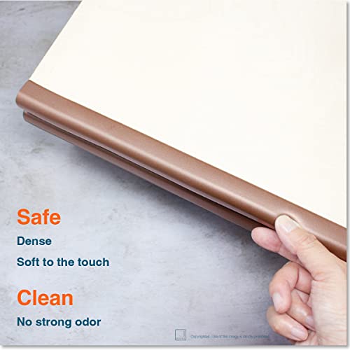 Roving Cove Slimfit Edge Protector for Baby Proofing (9ft Small Edge Only), Soft Rubber Foam Furniture Edge Bumper Guard, Desk Edge Cushion, 3M Adhesive, Coffee Brown - color: Coffee Brown, size: Small 9 Foot (Pack of 1)