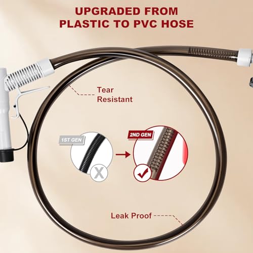 anngrowy Fuel Transfer Pump Battery Powered with Auto-Stop/Hand Trigger Nozzle, Gas Can Pump Transfer with 3.2/2.8 GPM, 51"/53.7" Hose, Liquid Transfer Pump for Oil, Gasoline, Diesel (Auto-stop) - style: Upgraded Auto-stop