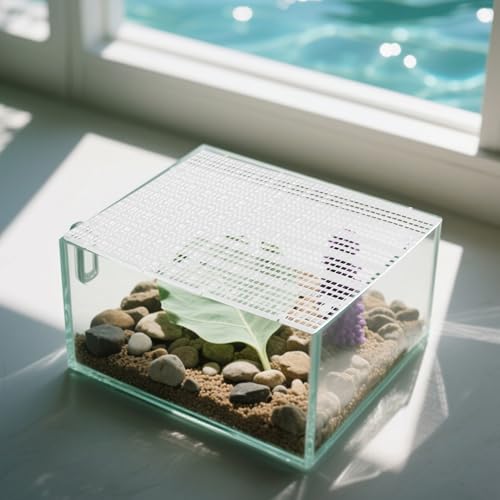 Luxshiny 10pcs Aquarium Fish Isolation Board Fine Mesh Plastic Egg Crate Divider Panel 30x15cm Detachable Grid for Breeding and Fish Tank Partition