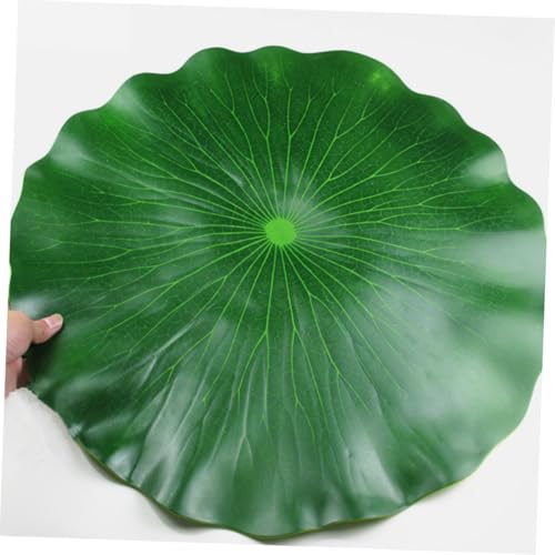 BESPORTBLE Simulated Lotus Leaves Fish Tank Ornament, 2pcs Floating Pu Lotus-Leaf Decor for Pond and Aquarium, Realistic Artificial Water Lily Pads for Garden and Home Display