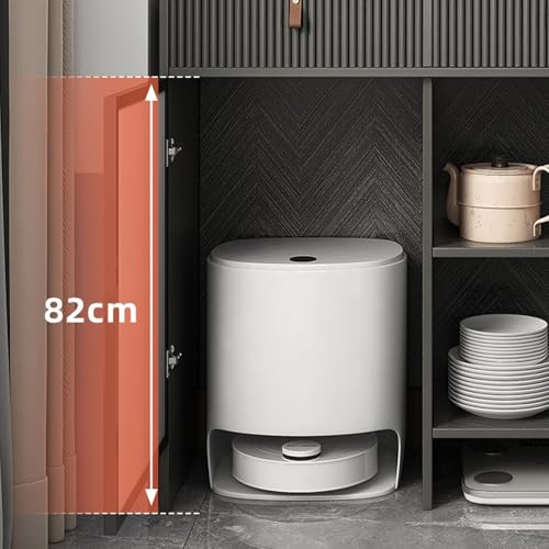 Sweeper Robot Storage Cabinet Sweeper Organizer Sweeper Shelf Storage Cabinet Living Room Small House Put Fish Tank Shelf Sweeper Organizer(White,1.2m) - color: White, size: 1.2m