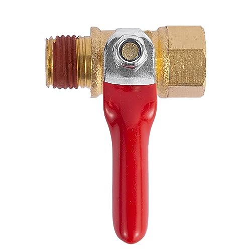BILAL 2 Pack 1/4" Heavy Duty Air Compressor Brass Ball Valve Shut Off Switch, 1/4 Inch Male And Female NPT Thread Pipe Fitting