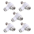 5Pcs Push to Connect Air Flow Control Valve, White 5/16in Tube OD x 3/8" Male Thread 90 Degree Elbow Speed Control Valve Pneumatic Connector Quick Fittings - size: Male Thread G3/8 x White_Standard (5pcs)