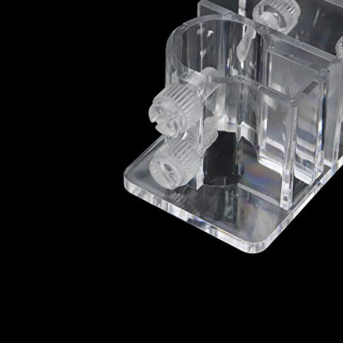 Quluxe 2 Pcs Acrylic Aquarium Soft Tube Fixture Holder Hose Clamps Fixing Clip for Holding Doing Pump Soft Hose