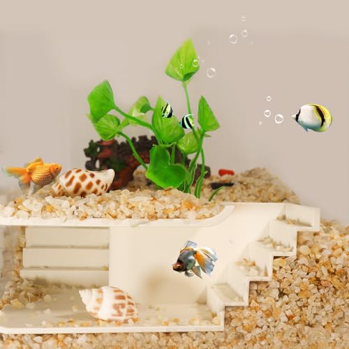 Aquarium Undergravel Fish Tunnel Cave, White, Style 3 - color: White, style: Style 3
