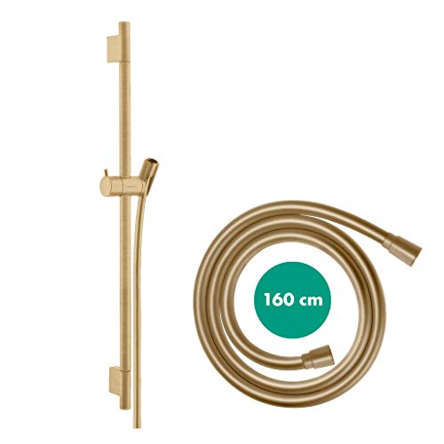 Hansgrohe 28632990 Unica Brausestange S Puro 65 cm mit Brauseschlauch Optic Shower Rod, Polished Gold Look - color: Polished Gold Look.