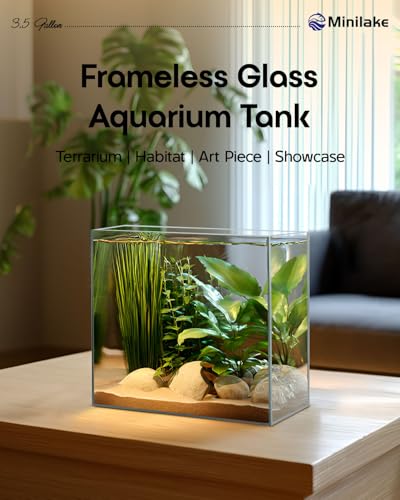 3.5 Gallon Easy to Maintain Small Aquarium for Betta,Snails, Shrimp and Aquatic Planting. - color: Transparent, size: 3.5 Gallon
