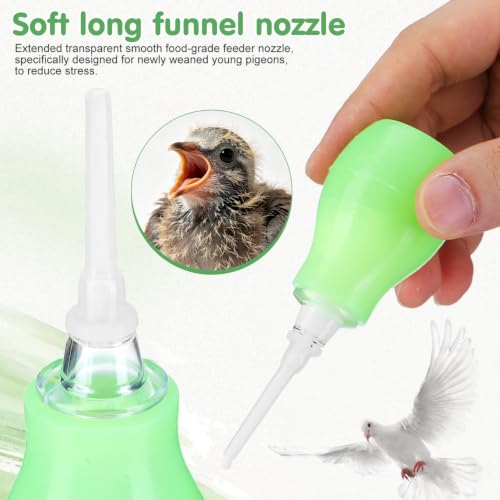 ULTECHNOVO Bird Feeding Syringe, Aquarium Liquid Droppers, Pipette Dropper with Graduated Scale Clear Plastic Long Tube and Rubber Bulb for Fish Tank Coral Feeder Bird Liquid Food Hand Feeding Tool