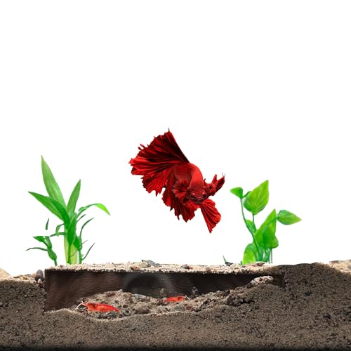 Shrimp Breeding Protector | Shrimp Breeding Cave Aquarium Tunnel | CTWPets (Brown) - color: Brown