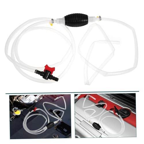 Mobestech Gas Siphon Pump with Valve for Liquid Transfer Tube Manual Fuel Pump for Oil Changes and Water Extraction for Cars and Aquariums