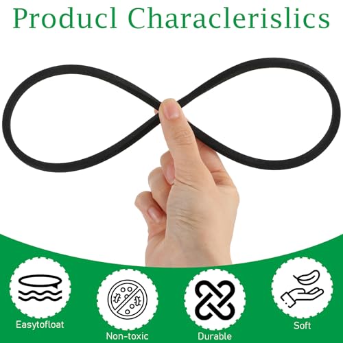 10 PCS Fish Feeding Ring, 5 Sizes Aquarium Floating Plant Barrier Betta Feeding Ring for Fish Tank Round Floating Rings EVA Fish Feeder Rings, Filter Out Floating Plants Accessories (Black)