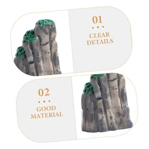 Milisten 6pcs Miniature Rockery Decor Artificial Rockery Figurines for Aquarium and Garden Realistic Micro Landscape Ornaments Safe for Fish and Water Quality