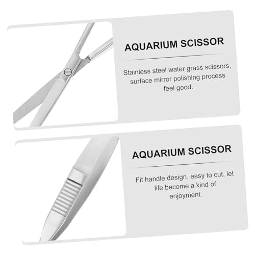Toyvian Professional Spring Aquarium Scissors Stainless Steel Aqua-plant Trimming Tool for Aquascaping Portable Water Grass Clipper for Aquarium Maintenance