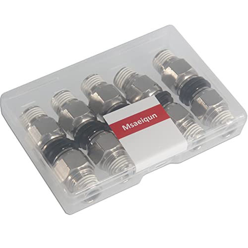 3/8 Air hose fittings,Push to Connect Air fittings Male Straight 3/8 Inch Tube OD x 1/4 NPT Thread Fitting (Pack of 10) - size: OD 3/8 - NPT 1/4, style: Male thread
